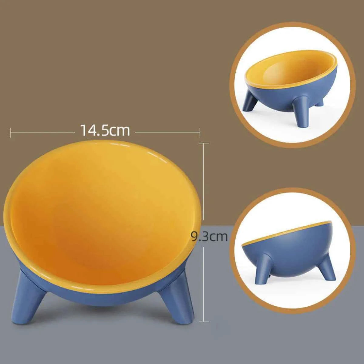 Nordic Style Pet Bowl with Stand - Petfables - Yellow