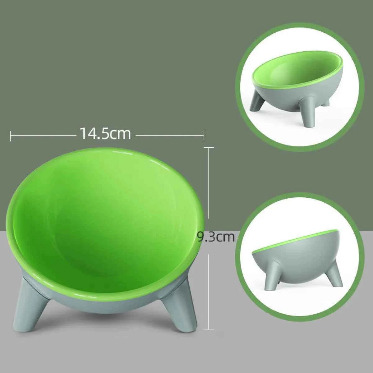 Nordic Style Pet Bowl with Stand - Petfables - Green