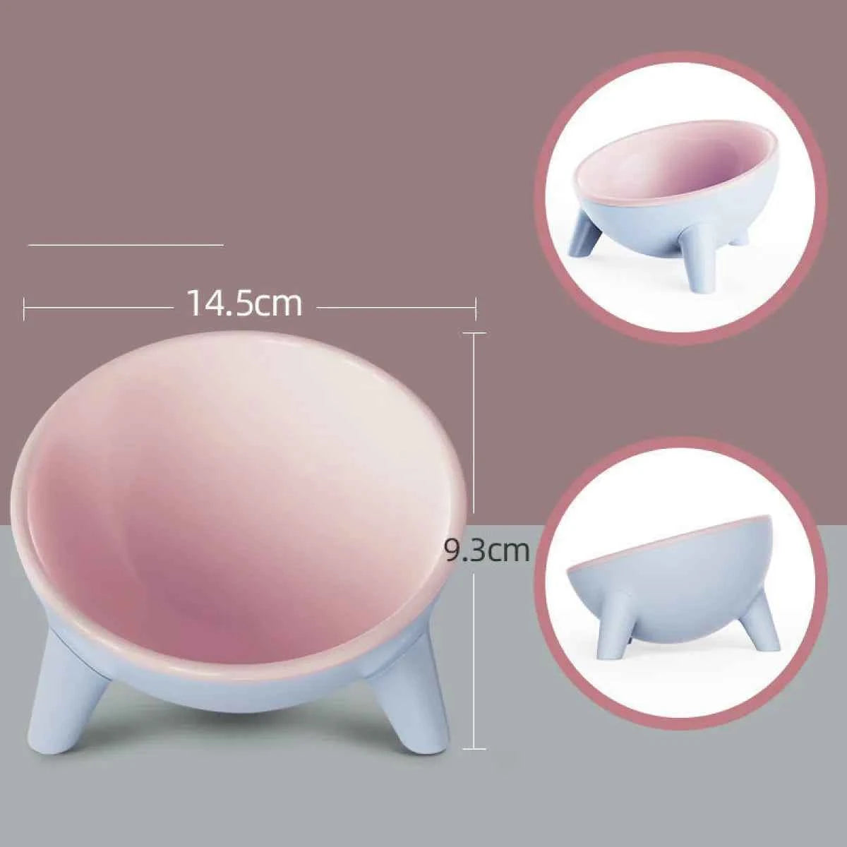 Nordic Style Pet Bowl with Stand - Petfables - Pink