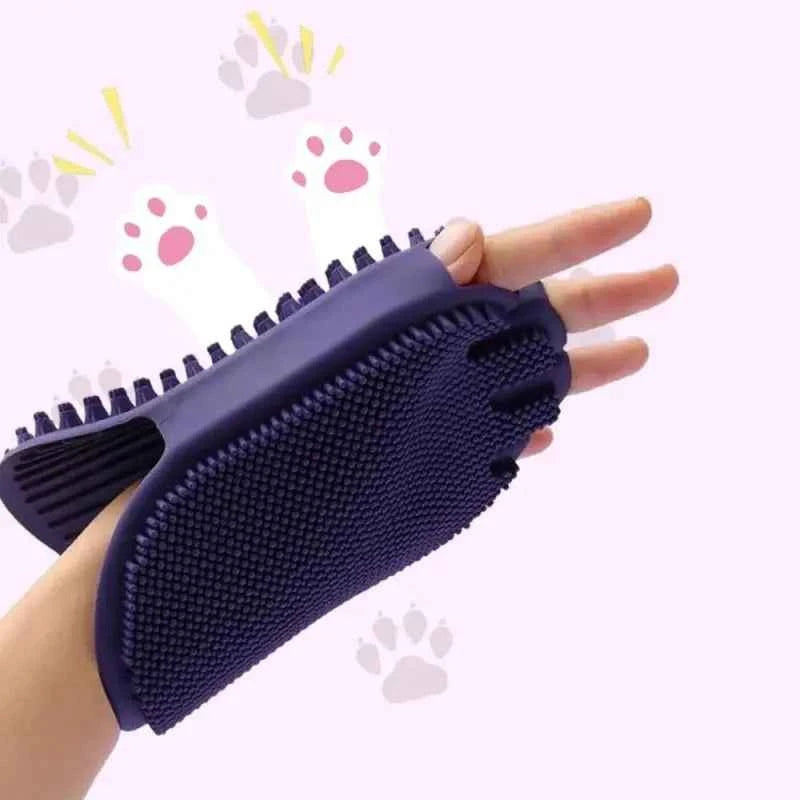 Dual-Sided Pet Shampoo Brush