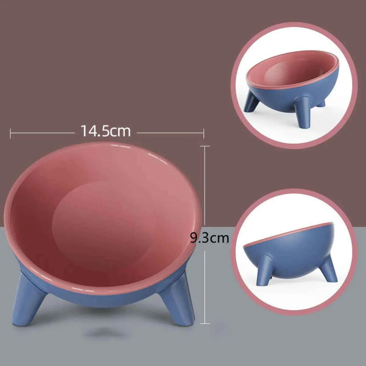 Nordic Style Pet Bowl with Stand - Petfables - Red