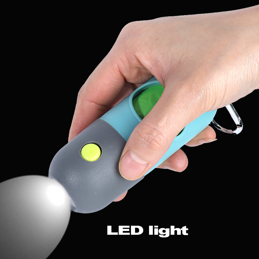 LED Pet Waste Bag Dispenser Organizer - Petfables - With Flashlight Function