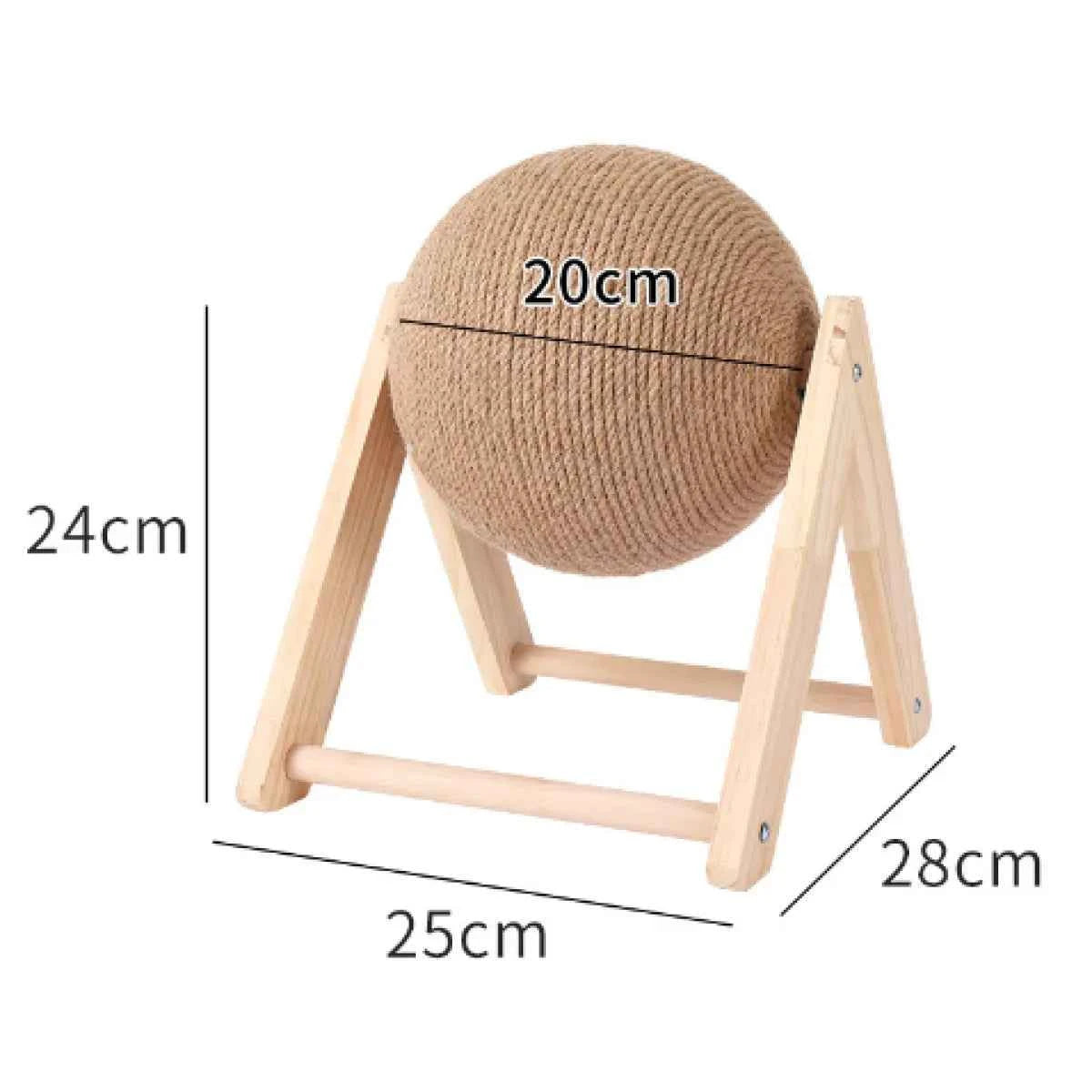 Durable Cat Scratching Post Frame - Petfables - Cat Scratching Ball Frame - Dimensions