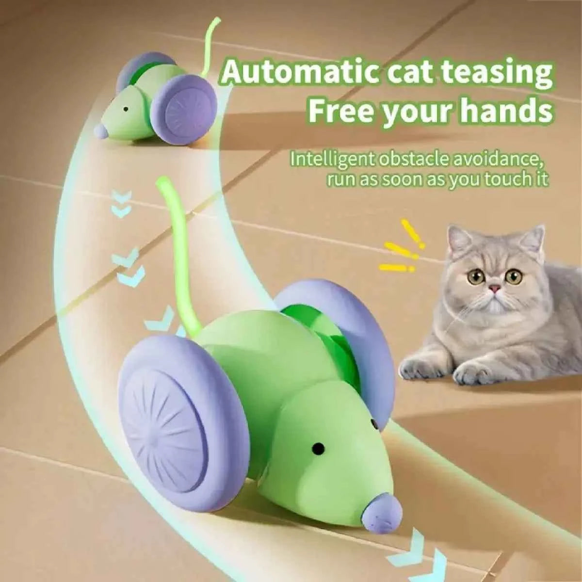 Interactive Electric Mouse Cat Toy - Petfables